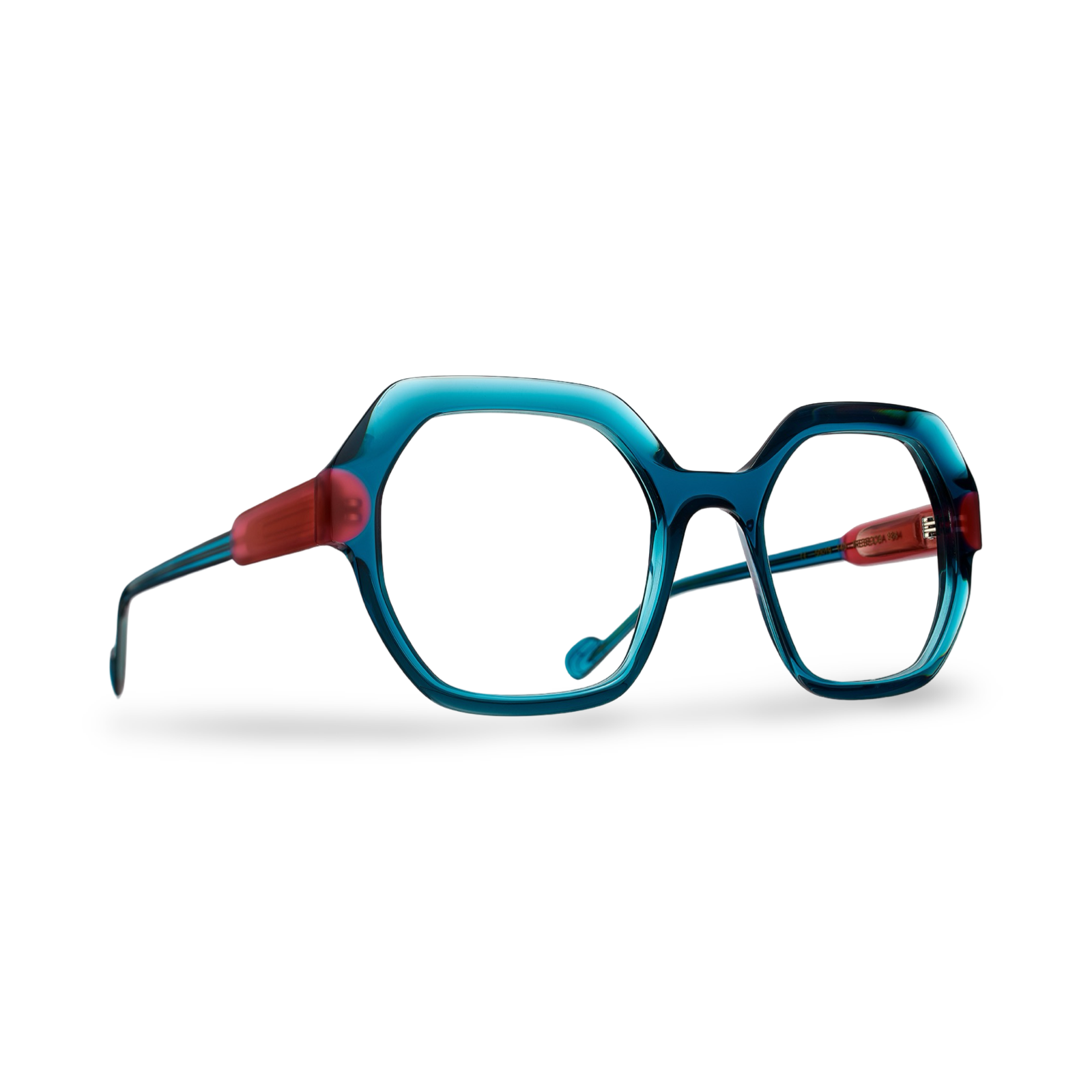Montatura Caroline Abram Rebecca 934 frontale blu e rosa
