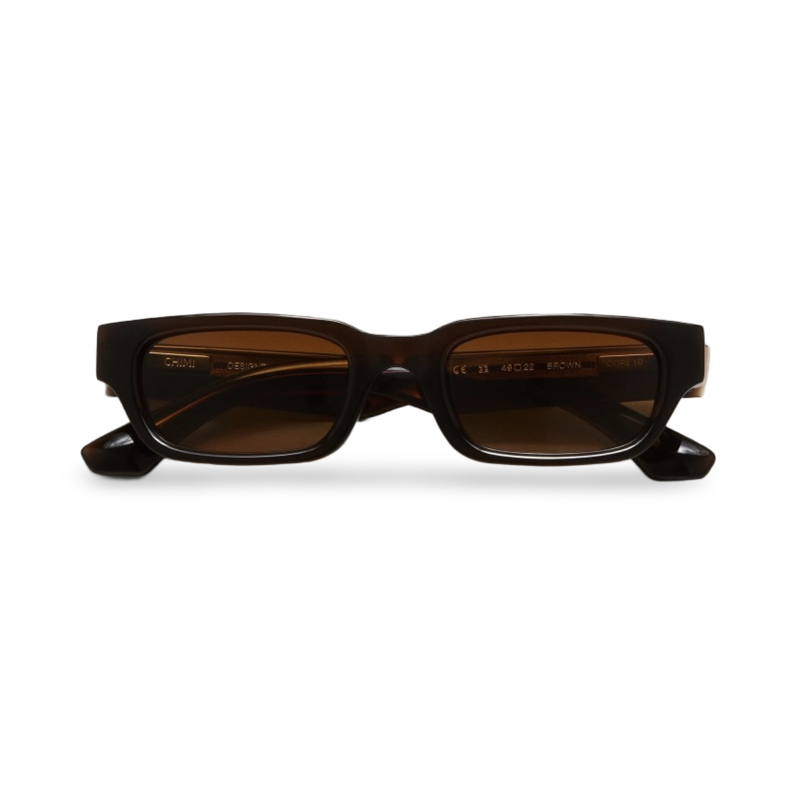 Occhiali da sole CHIMI CORE 10 Brown - Vista Frontale Rettangolare Sottile