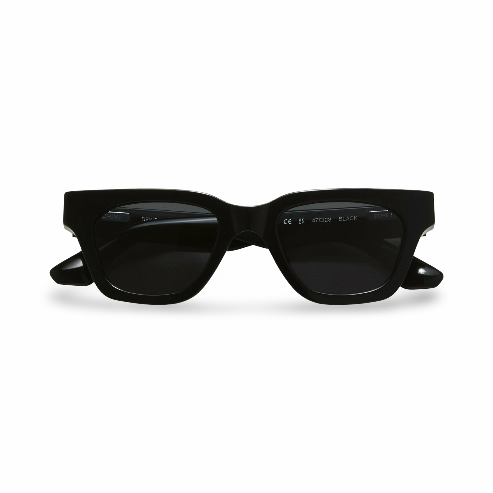 Occhiali da sole CHIMI CORE 11 Black - Vista Frontale Androgina e Spigolosa