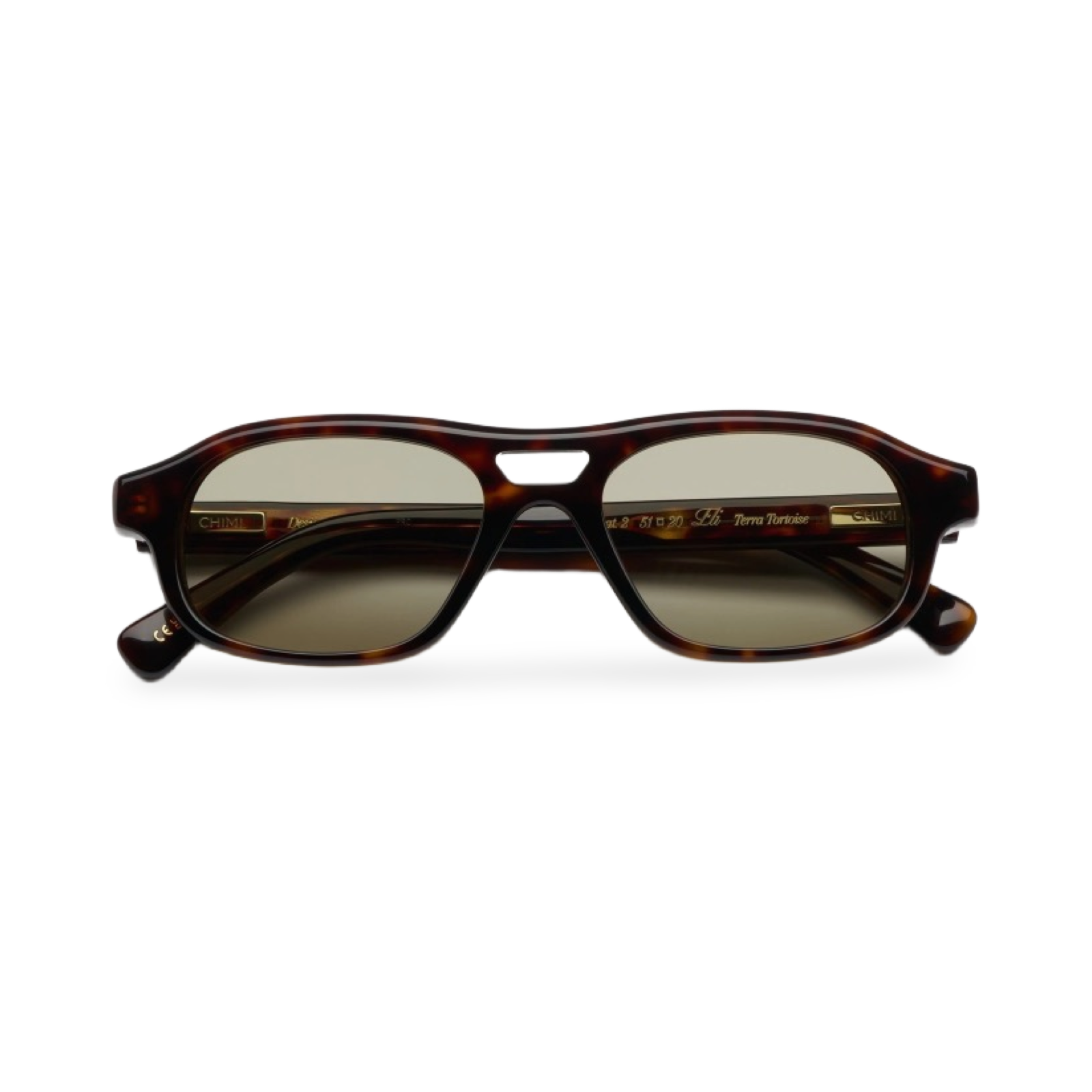 Occhiali da sole CHIMI ELI Tortoise Limited Edition - Vista Frontale Doppio Ponte Ribassato
