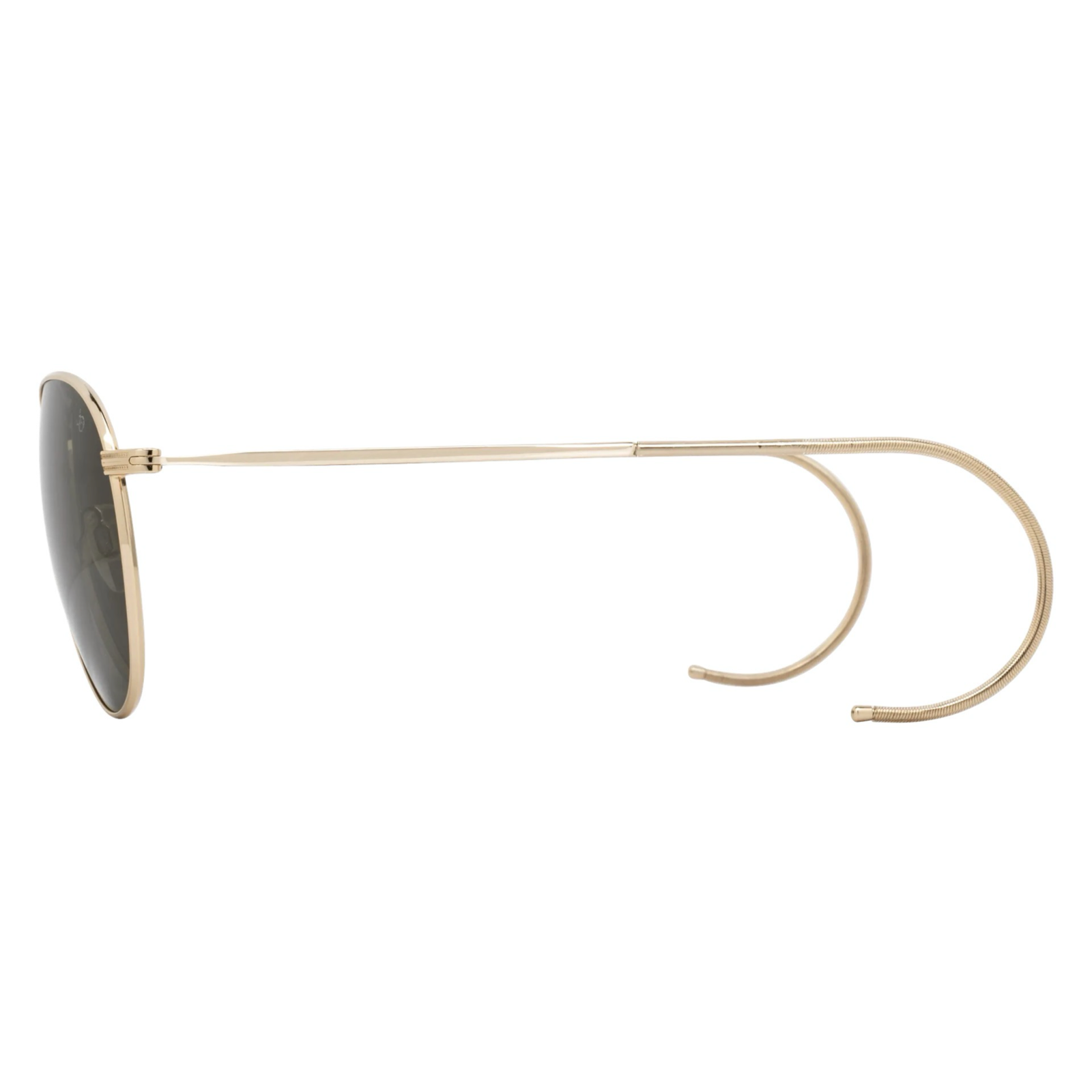 Dettaglio asta e ponte alto dorato American Optical Hazemaster