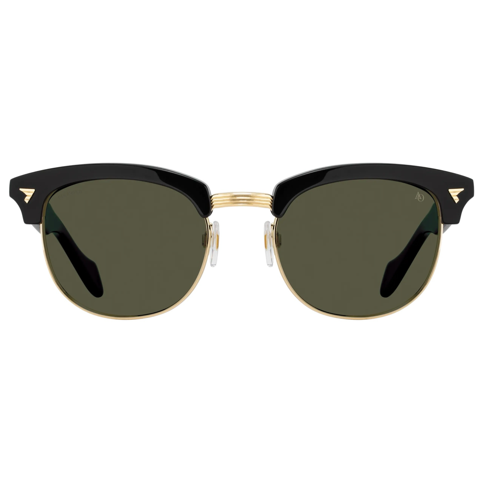 Occhiali American Optical Sirmont Black Gold vista frontale