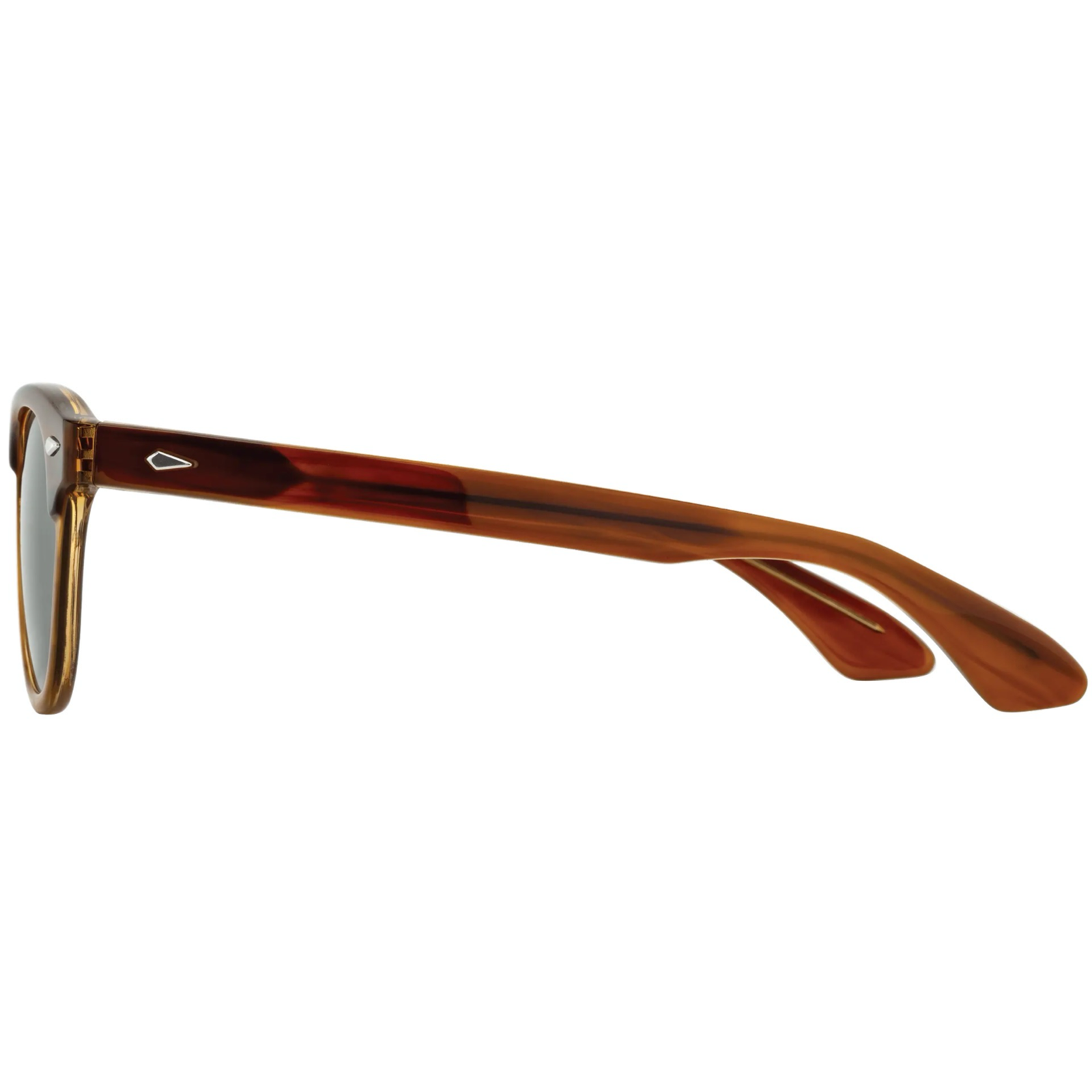 Dettaglio acetato ambrato American Optical Times Chestnut Sand