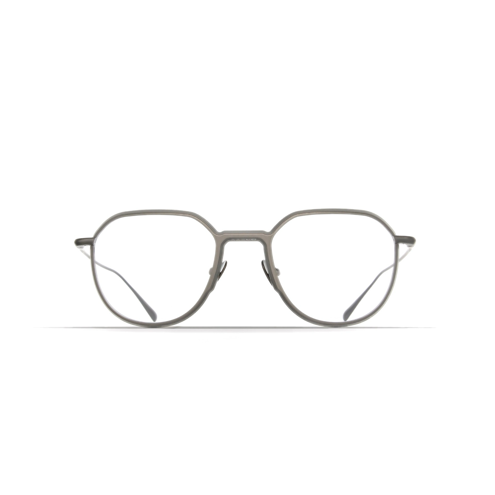 Occhiali da vista Brett Scott C06 montatura rettangolare gunmetal vista frontale
