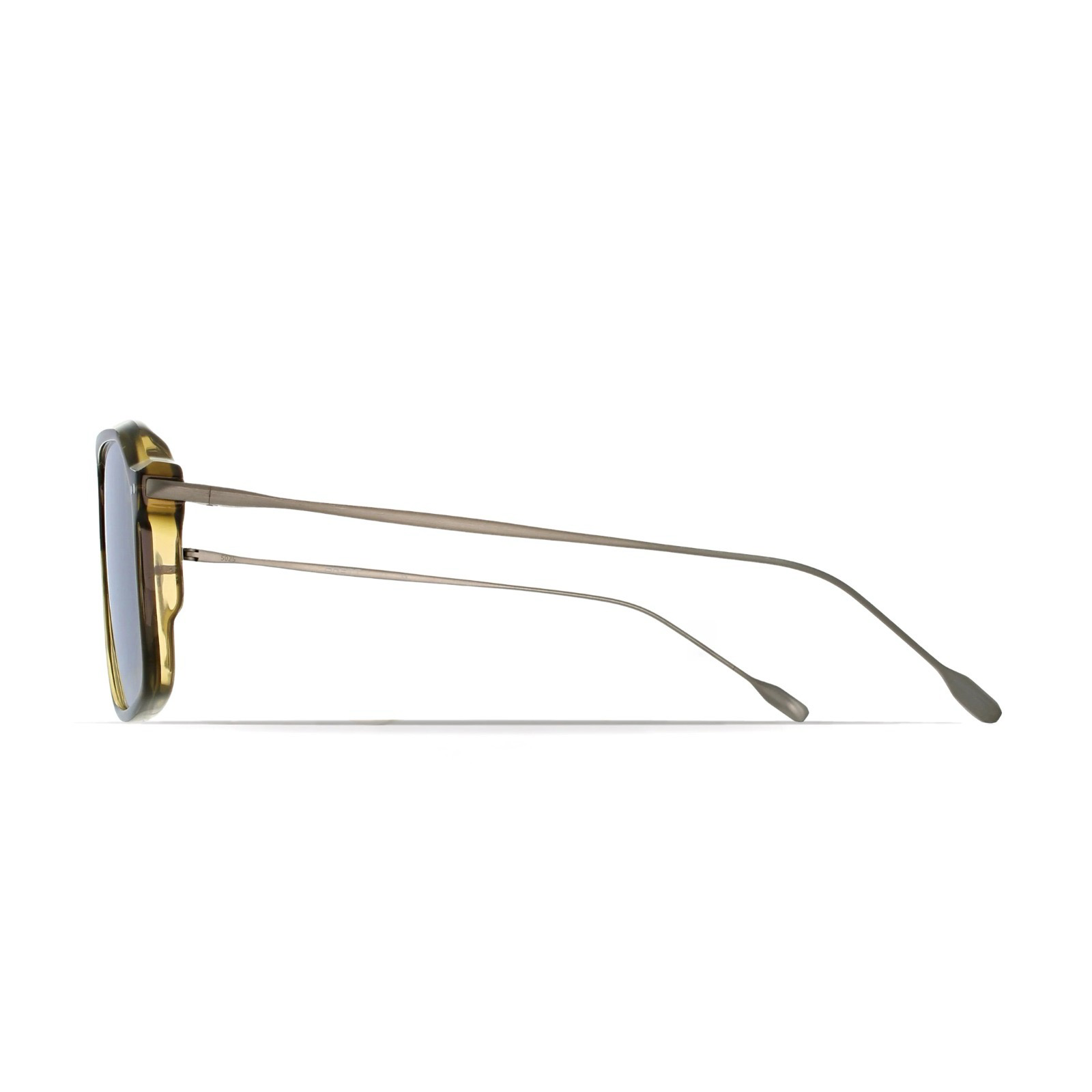 Dettaglio asta silver e montatura khaki Brett The Duke RX C16