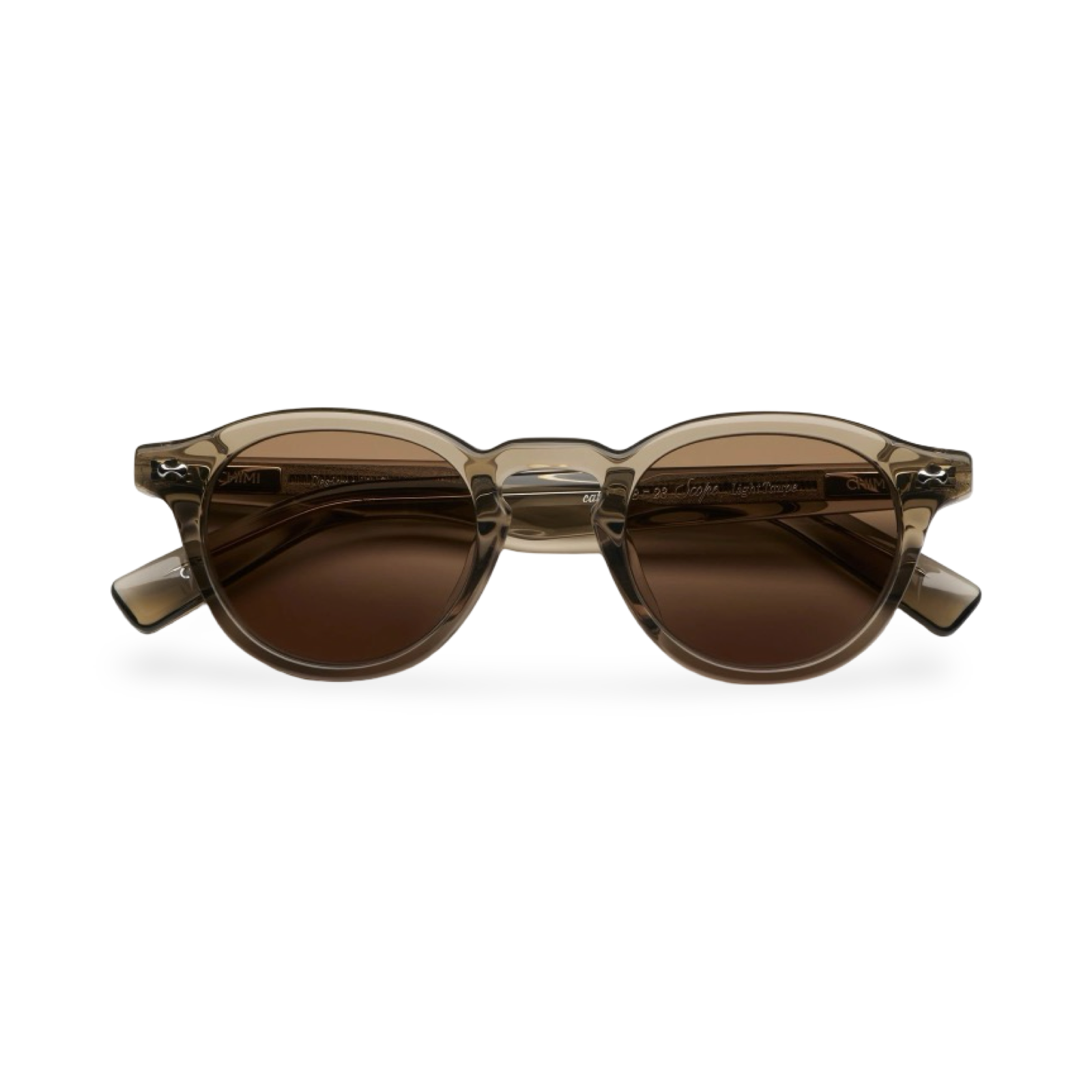Occhiali CHIMI Scope Light Taupe Limited Edition montatura pantos vista frontale