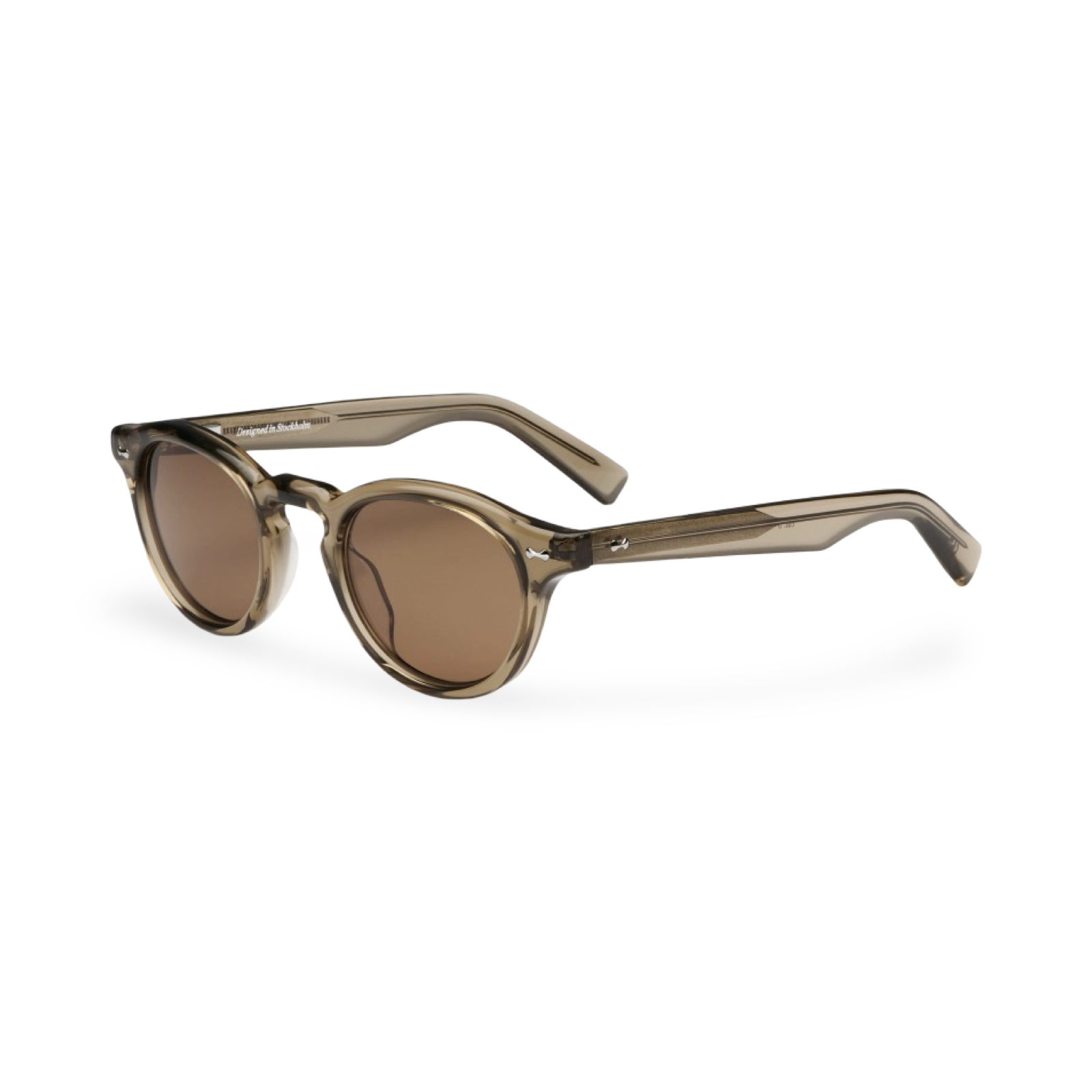 Occhiali CHIMI Scope Light Taupe Limited Edition vista in prospettiva acetato trasparente