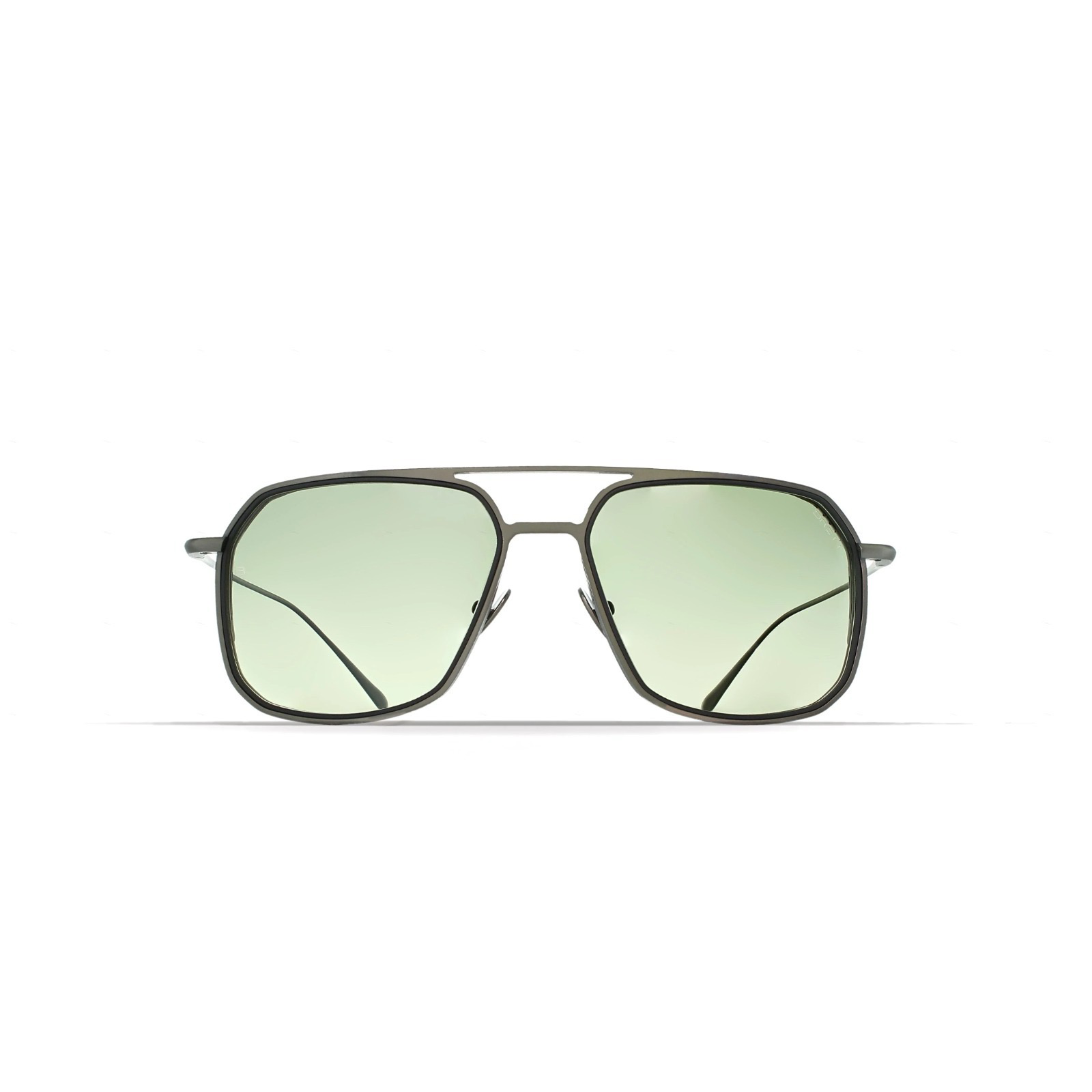 Occhiali da sole Brett Louise Sun C06 montatura gunmetal e nera vista frontale