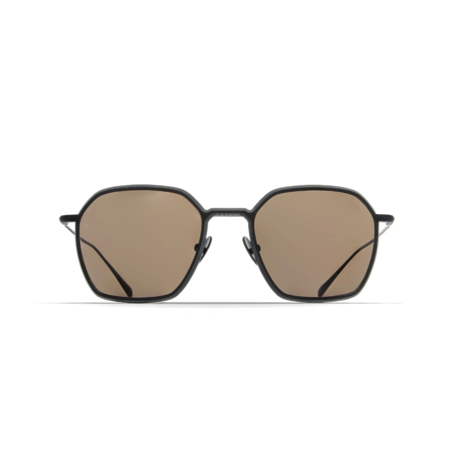 Occhiali da sole Brett Virgil Sun Black C03 montatura nera vista frontale