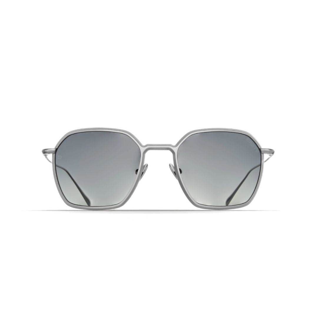 Occhiali da sole Brett Virgil Sun Silver C02 montatura argento lucido vista frontale