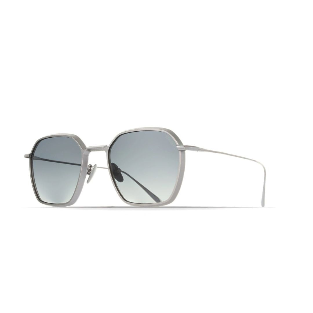 Occhiali da sole Brett Virgil Sun Silver C02 in titanio vista in prospettiva