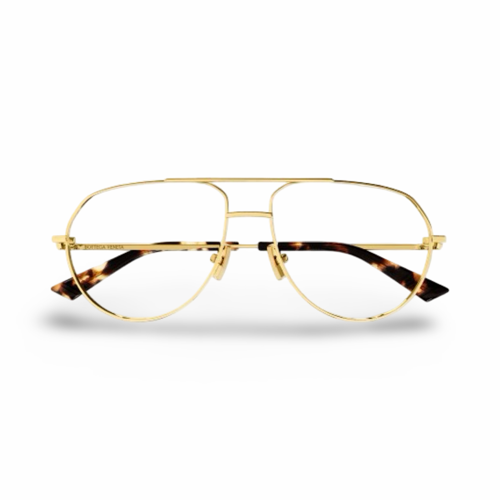 Occhiali da vista pantos in metallo oro Bottega Veneta BV1302O vista frontale gold