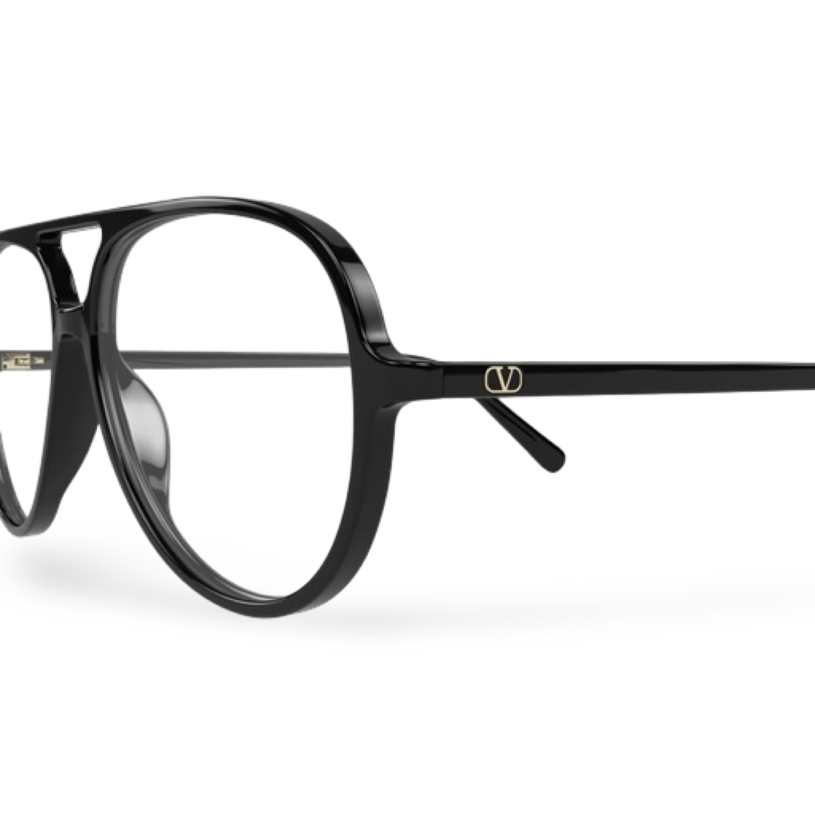 Dettaglio asta con logo occhiali Valentino VG0023 Nero