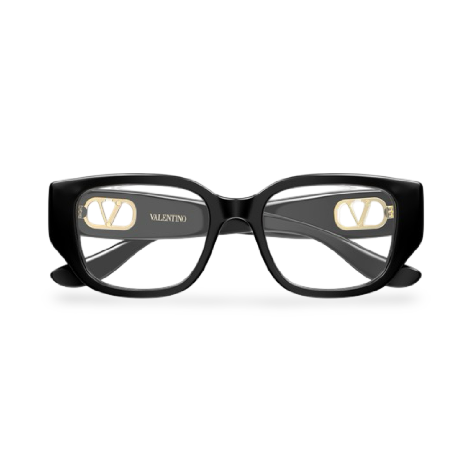 Occhiali da vista Valentino VG0037OA-001 Nero Lucido forma cat-eye vista frontale