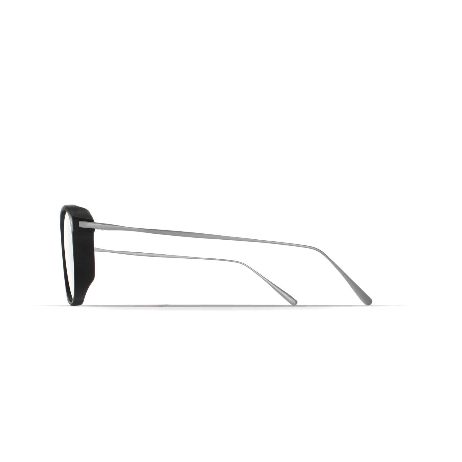 Occhiale da sole Brett Barry Sun vista tre quarti prospettiva black silver c03