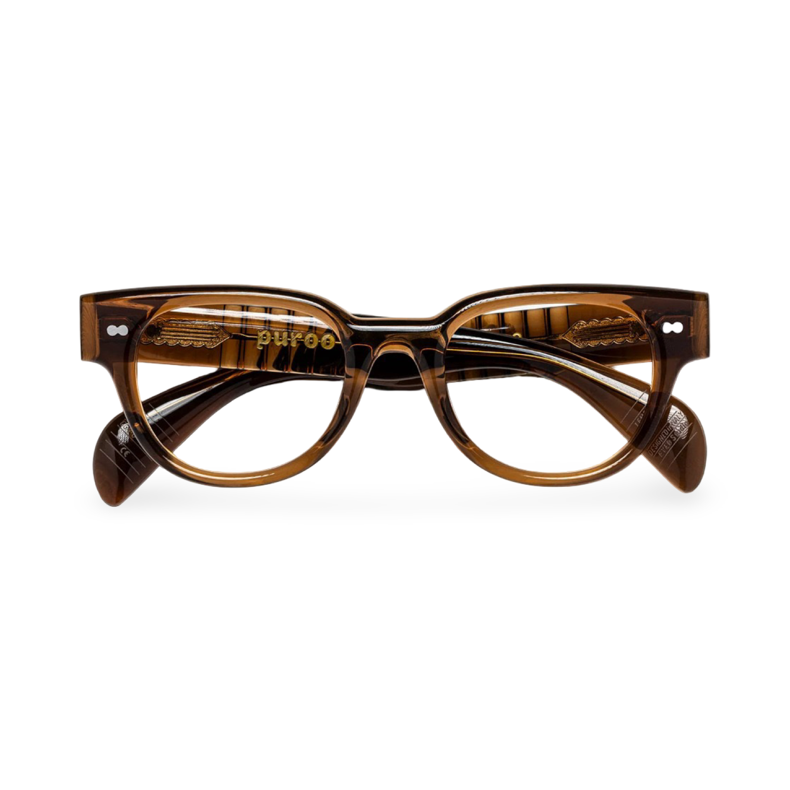 Occhiali Puroo Nigo Cognac vista frontale