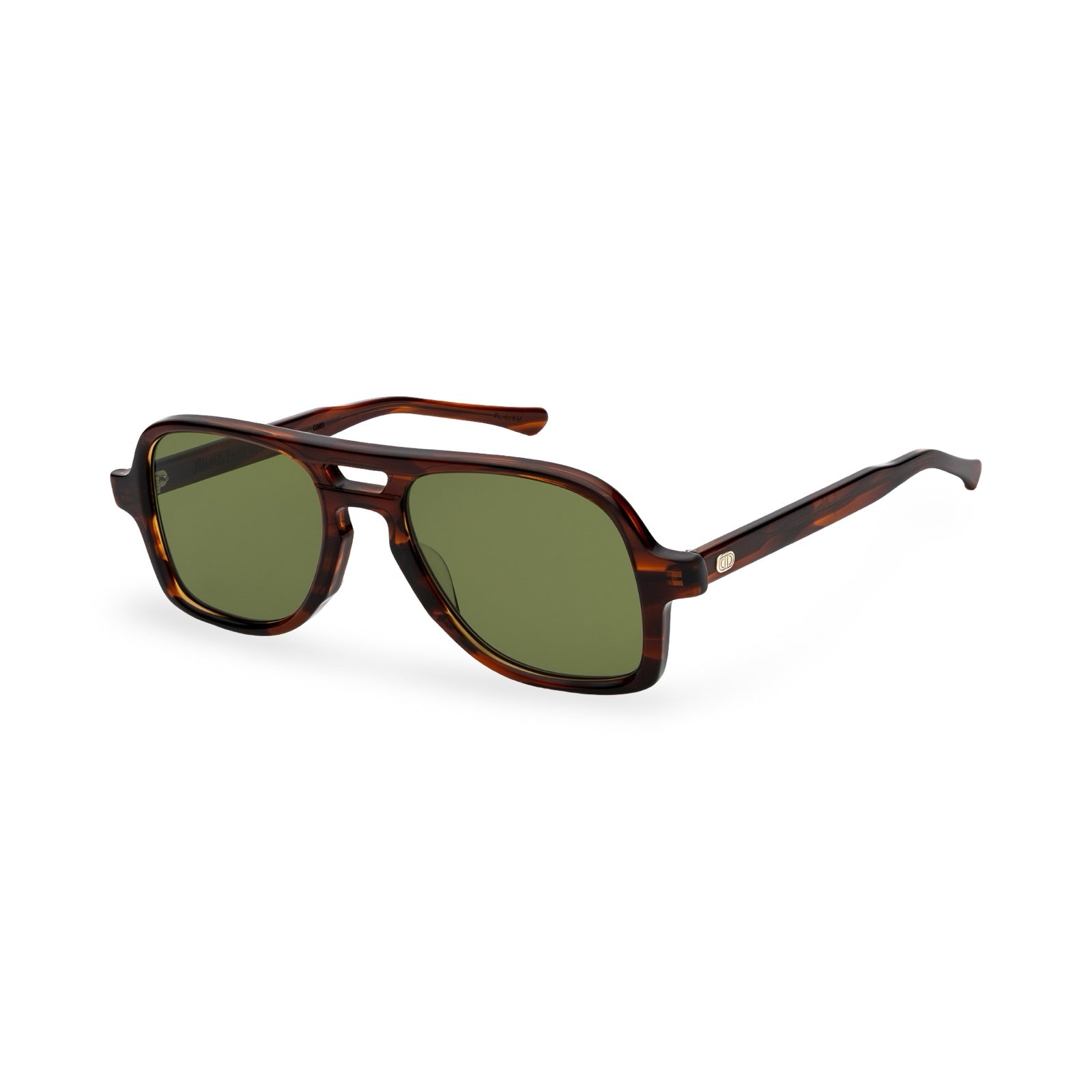 Occhiali Julius Tart Optical Comstock vista in prospettiva demi amber