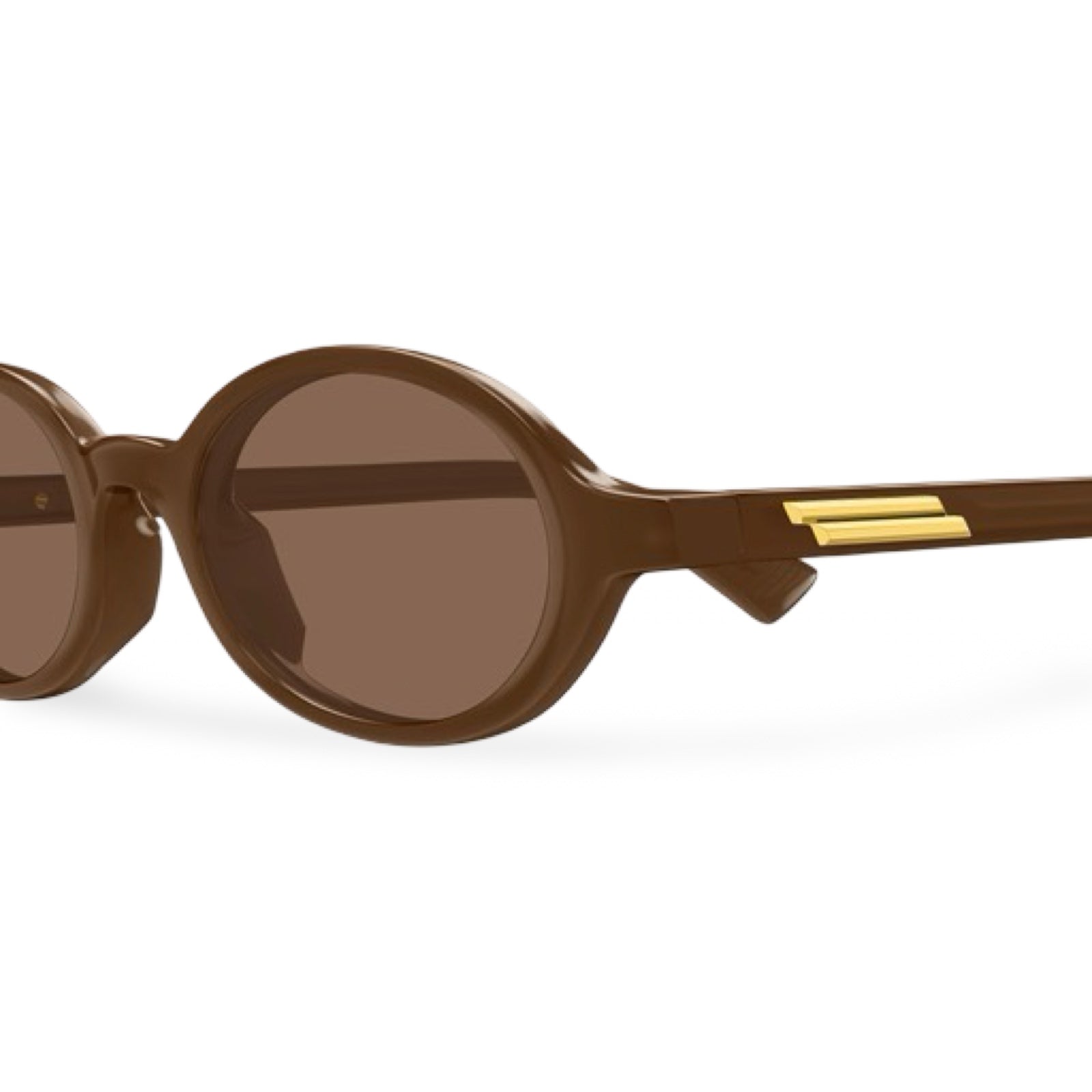 Dettaglio asta con inserto metallico occhiali da sole Bottega Veneta BV1388S marrone