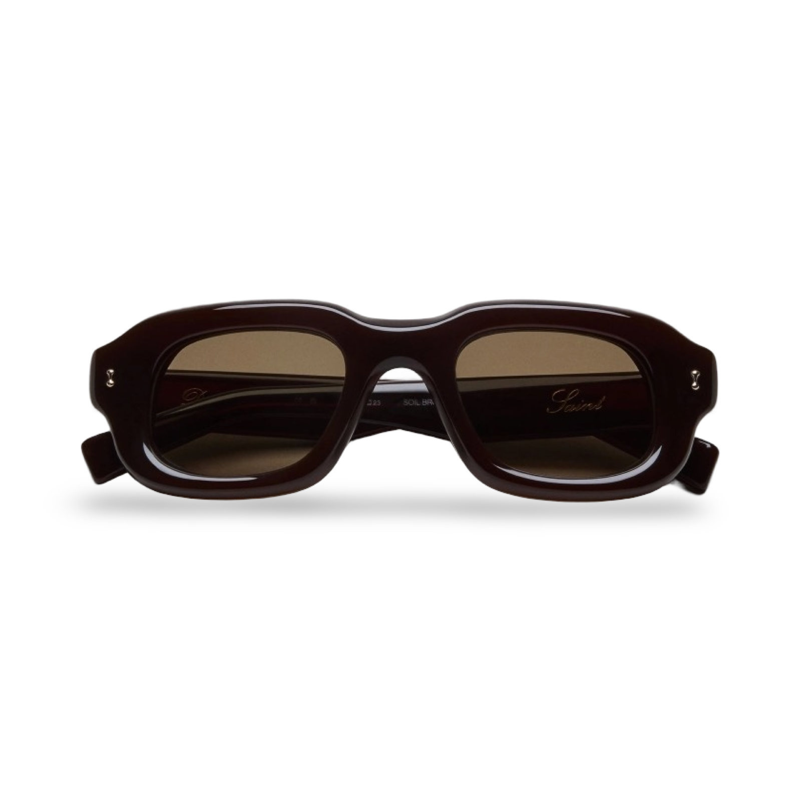 Occhiali CHIMI Saint Brown Limited Edition rettangolare bold vista frontale