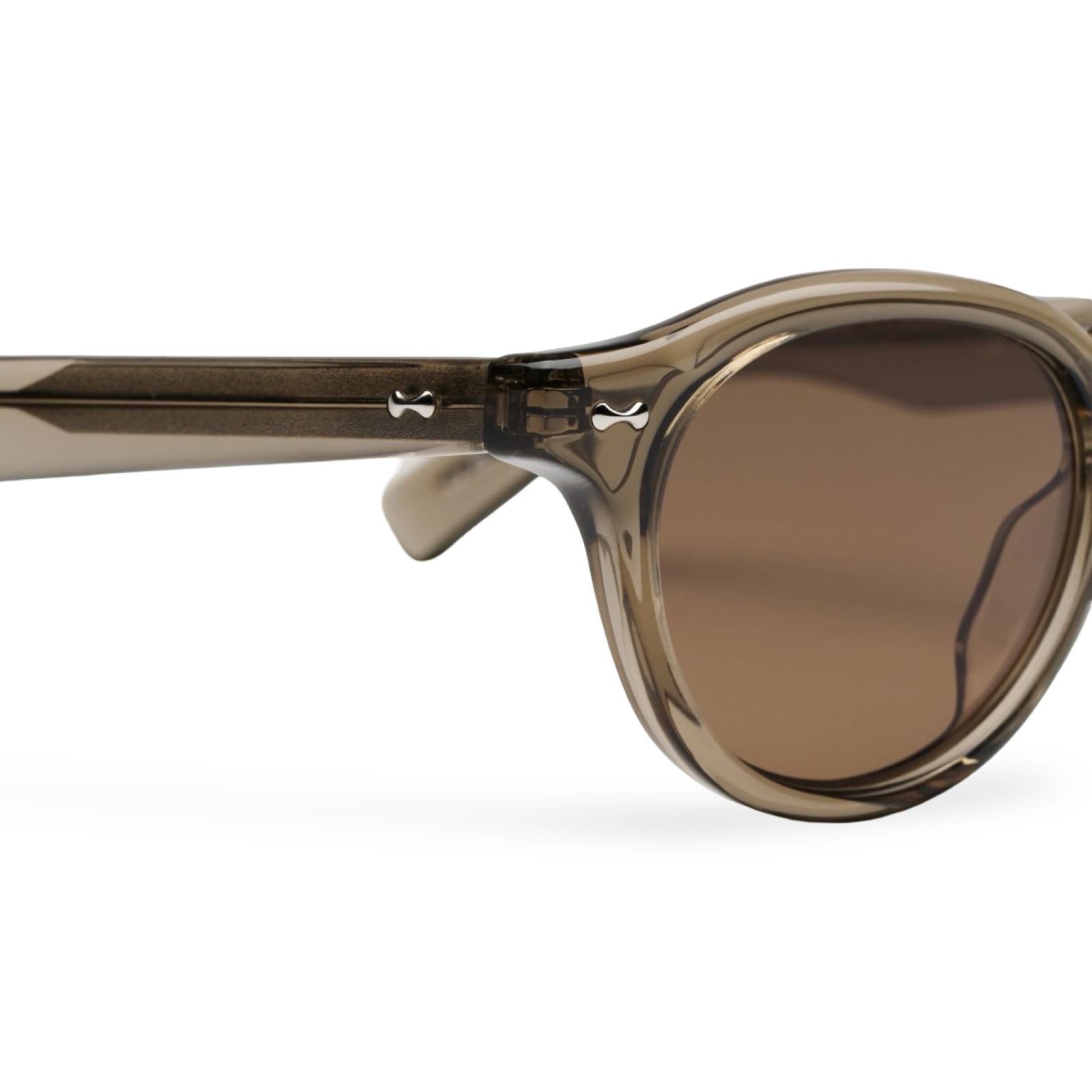 Dettaglio asta e ponte a chiave occhiali CHIMI Scope Light Taupe Limited Edition