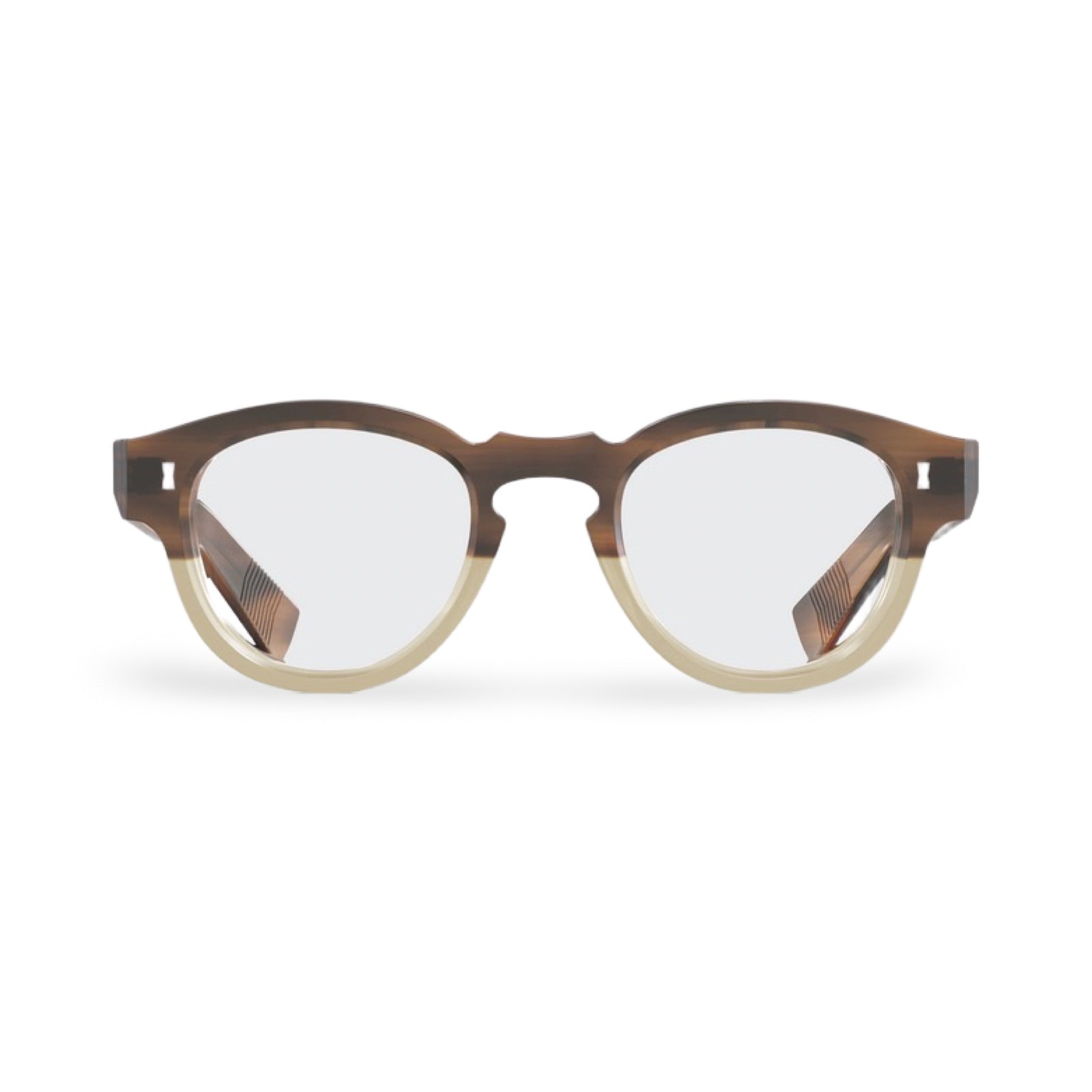 Occhiali Cubitts Wheeler vista frontale beechwood fade
