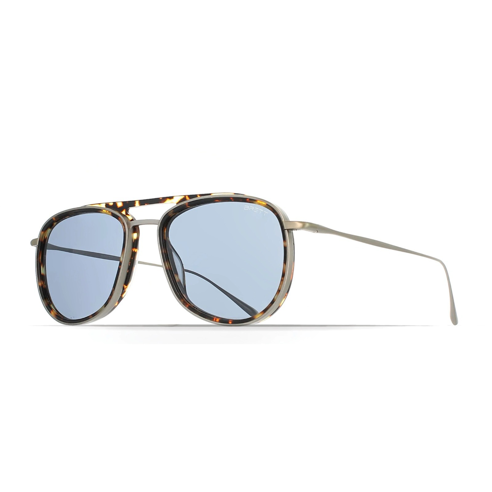 Occhiali da sole Brett Joey Sun C09 montatura in titanio e acetato vista in prospettiva