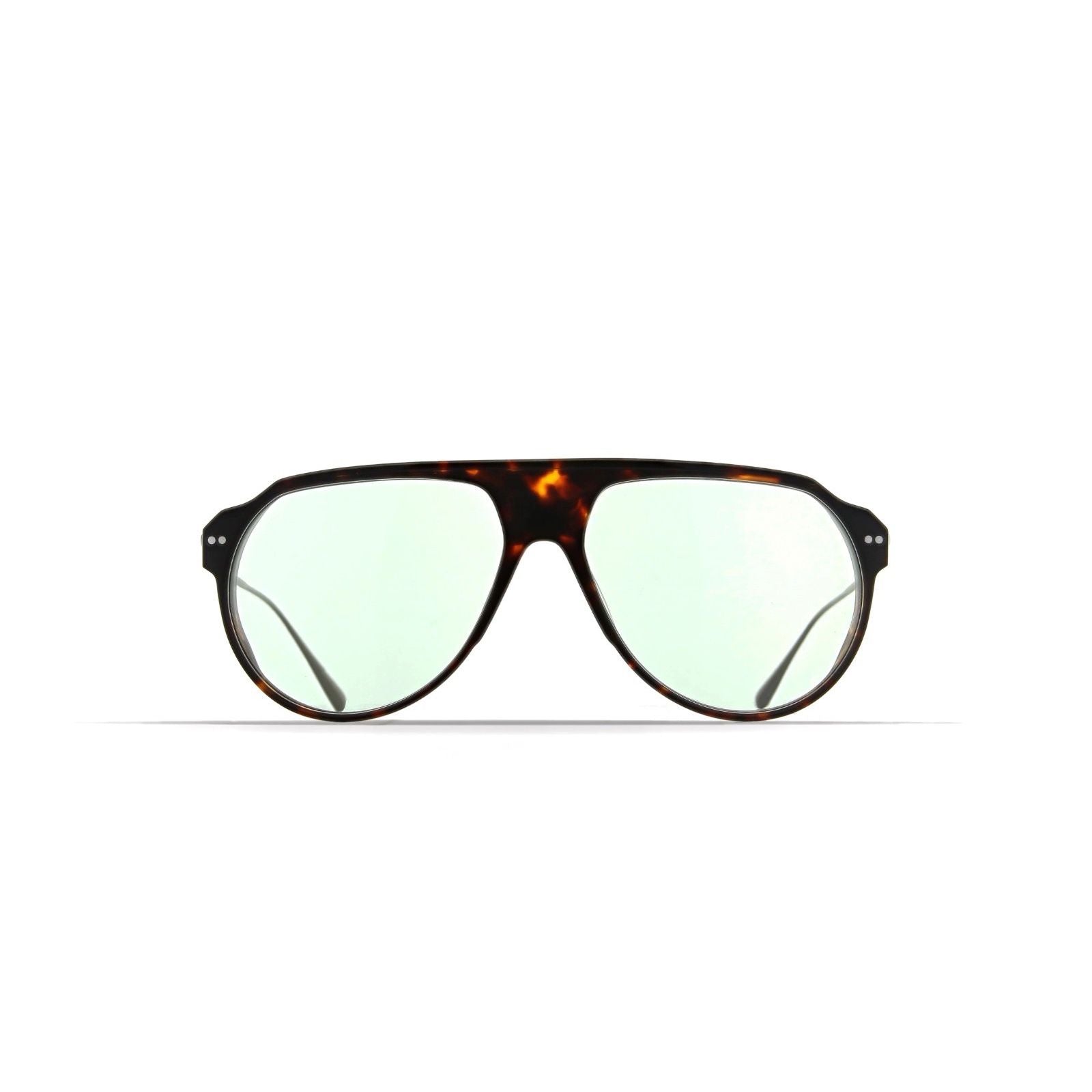 Occhiali da sole Brett Marco Sun C05 tortoise e argento vista frontale