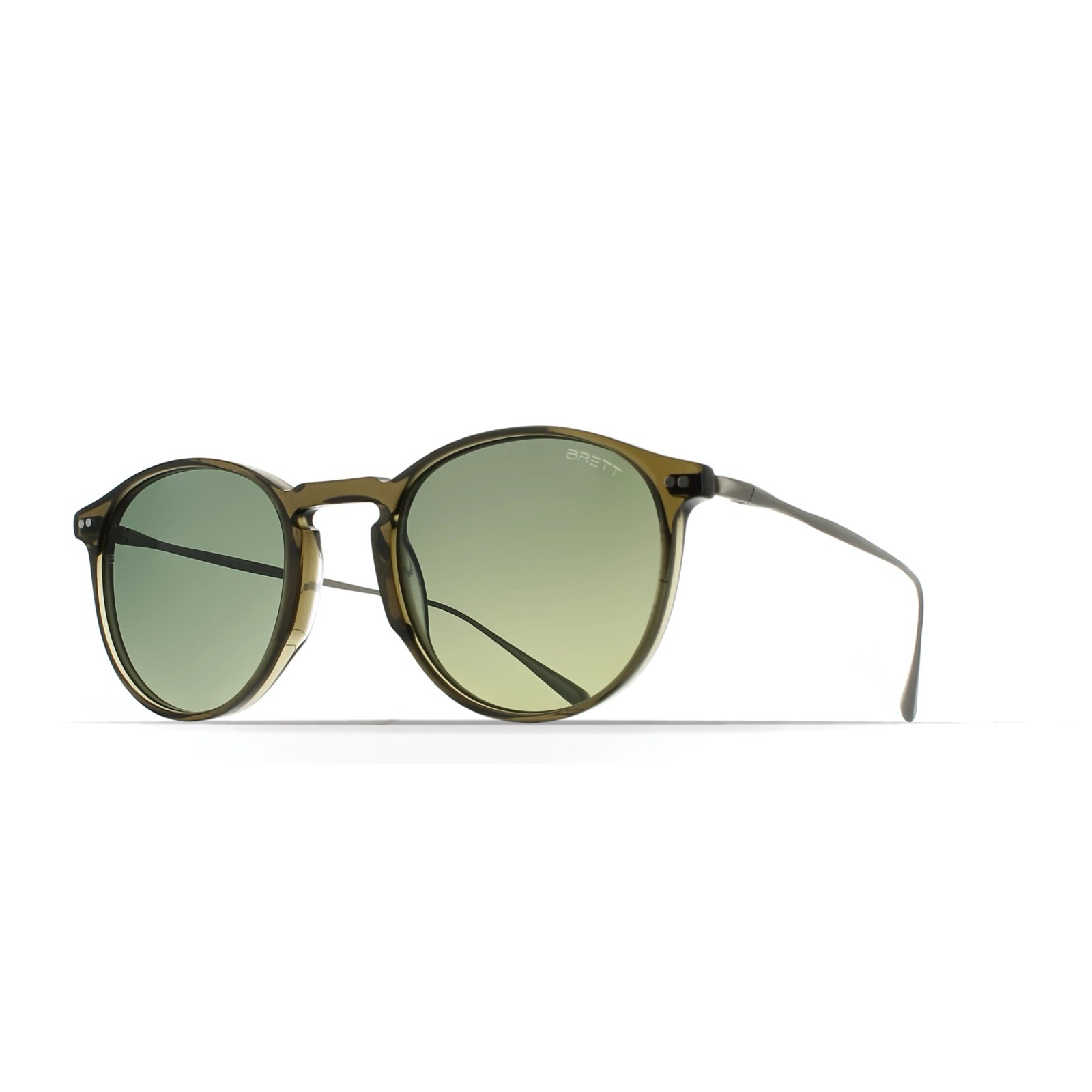 Occhiali da sole Brett Miles Sun C16 design in titanio e acetato vista in prospettiva