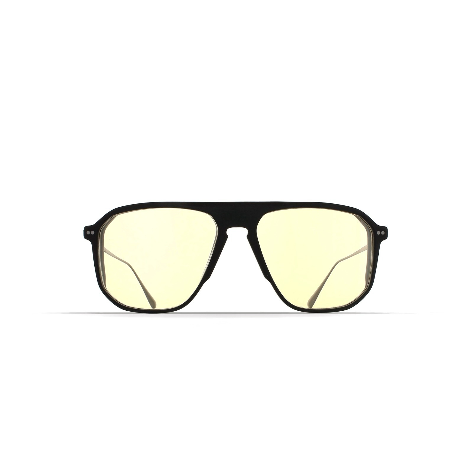 Occhiali da sole Brett Tony Sun C03 bicolore nero e argento vista frontale