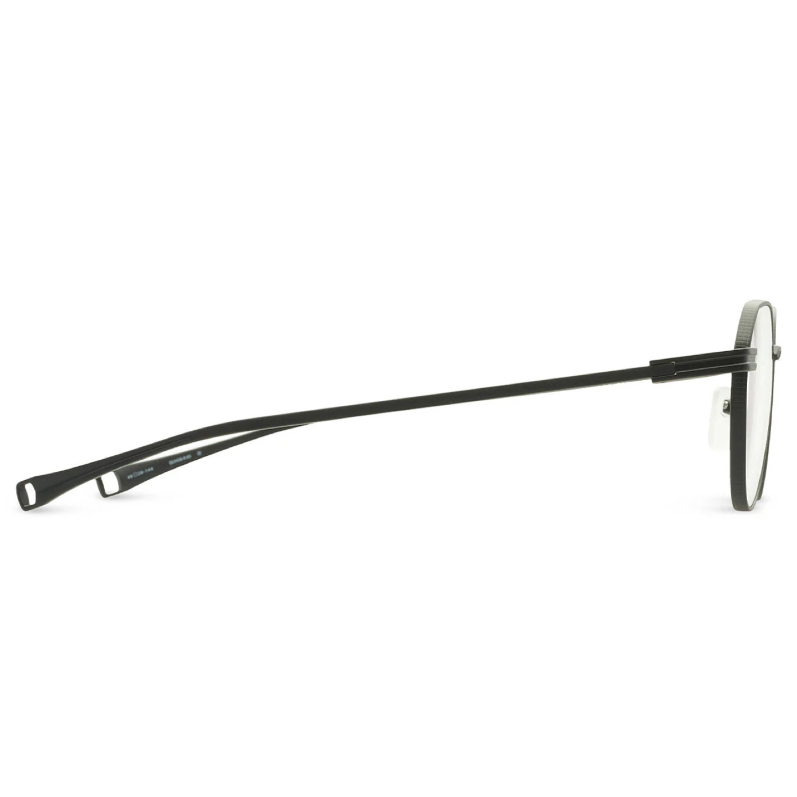 Dettaglio asta e cerniera occhiali da vista DITA Lancier LSA 420 Black Matte A03