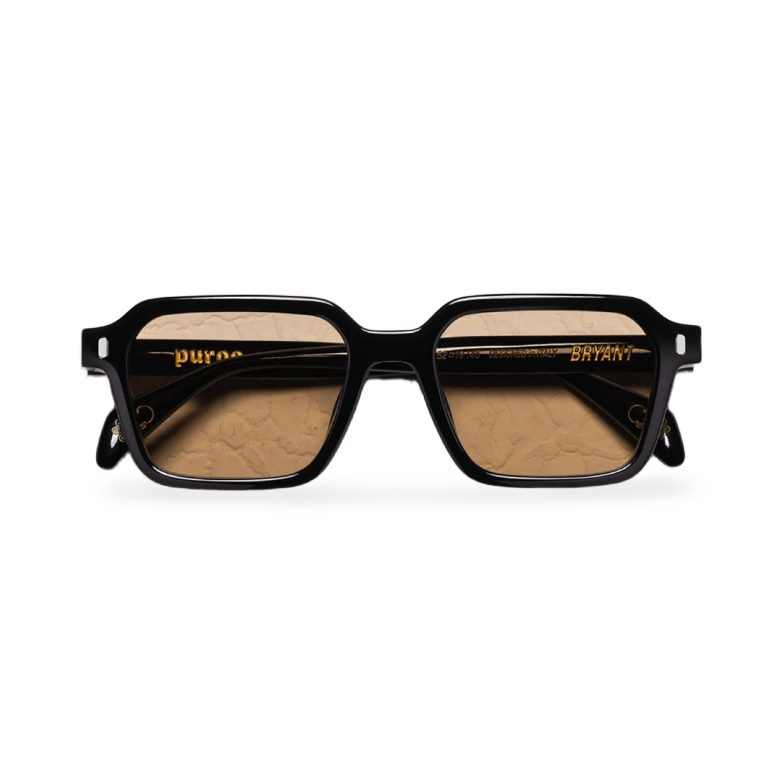 Occhiali Puroo Bryant Black Brown vista frontale