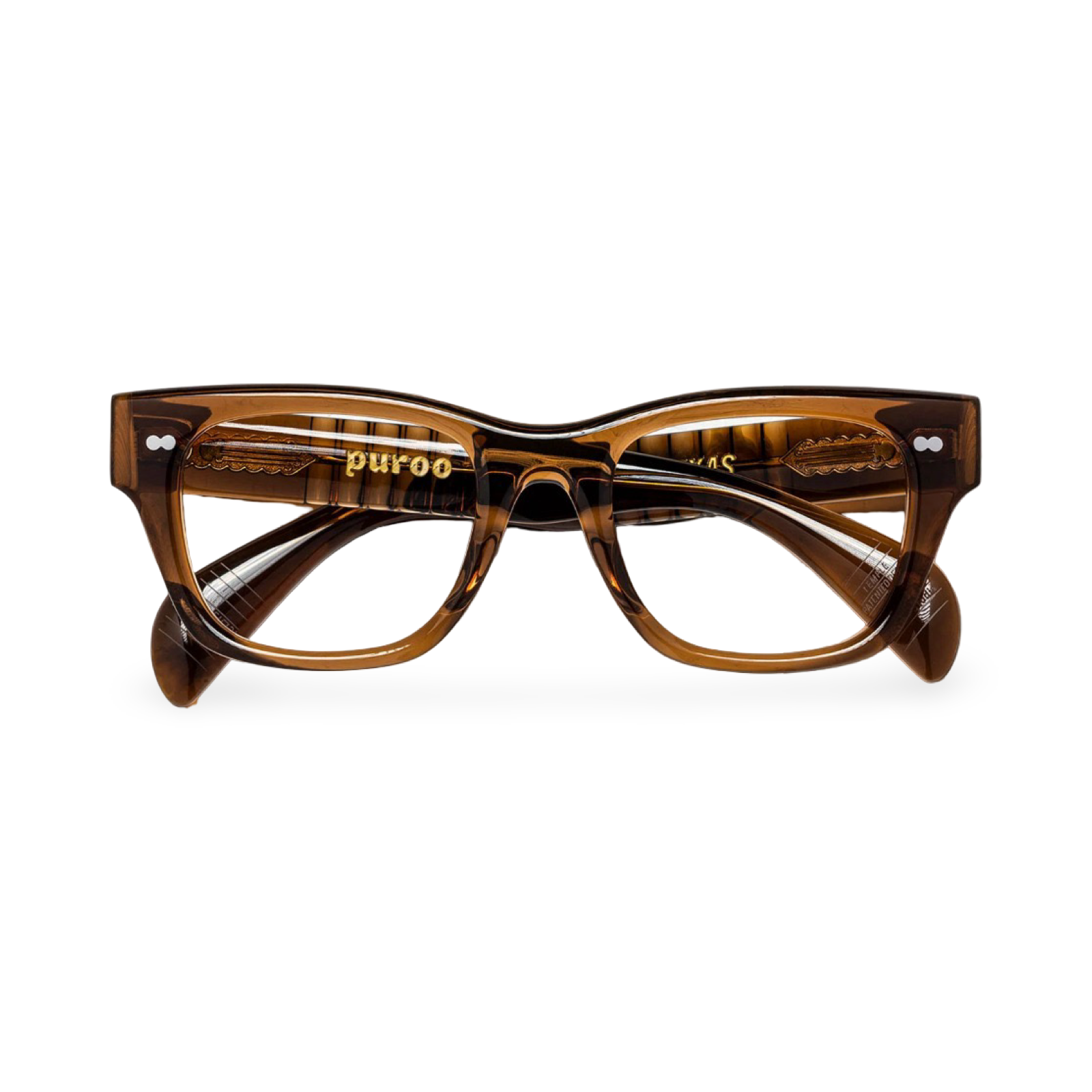 Occhiali Puroo Texas Cognac vista frontale